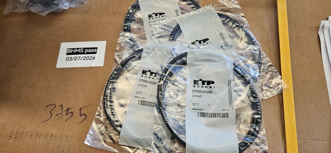 ETP O-rings 07000-05280 with BHMS quality-pass sticker