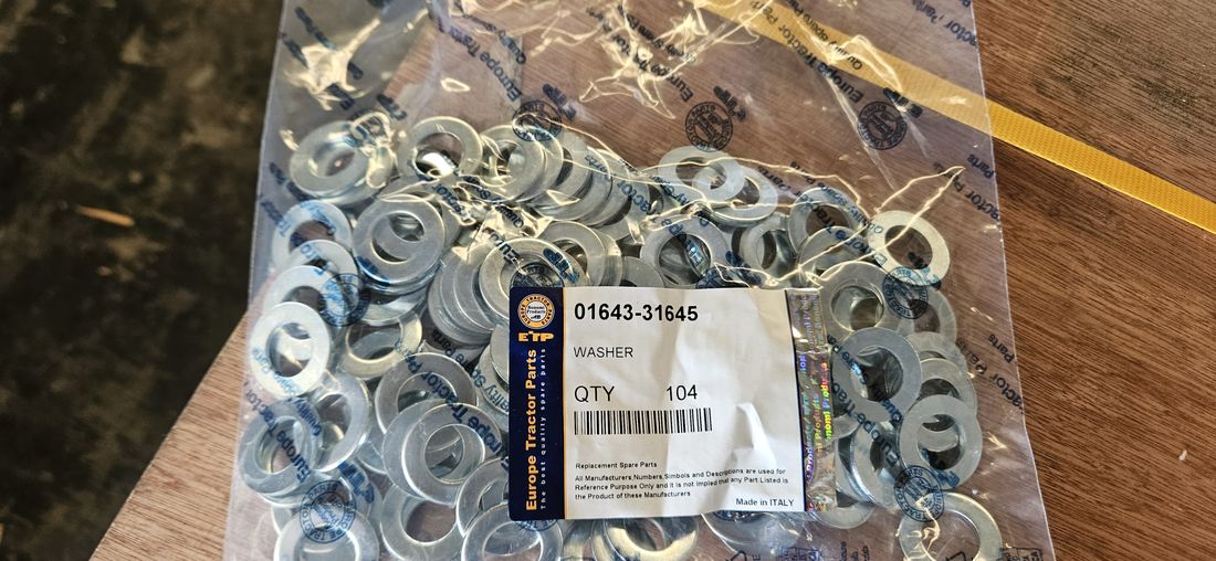 ETP washers 01643-31645, pack of 104, Made in Italy